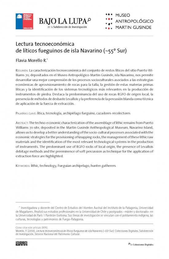 Lectura tecnoeconómica de líticos fueguinos de isla Navarino (~55º Sur)